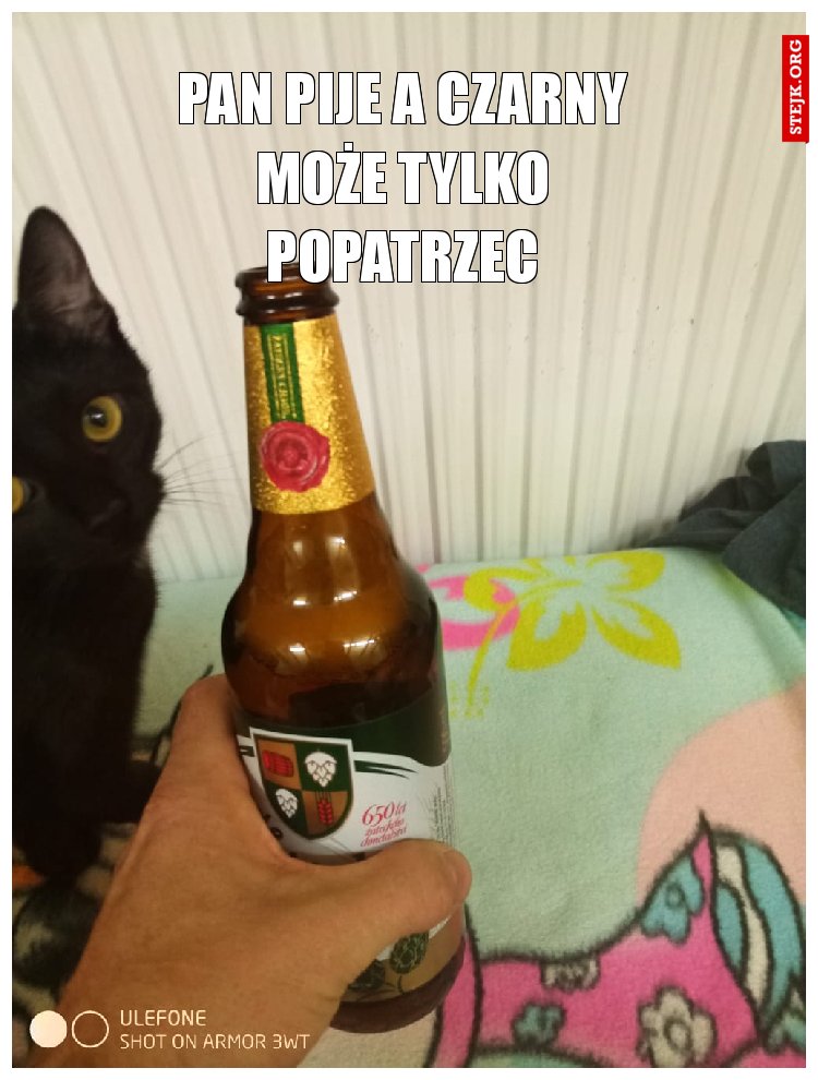 Pan pije a czarny może tylko popatrzec