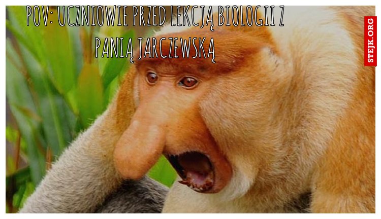 POV: UCZNIOWIE PRZED LEKCJĄ BIOLOGII Z PANIĄ JARCZEWSKĄ