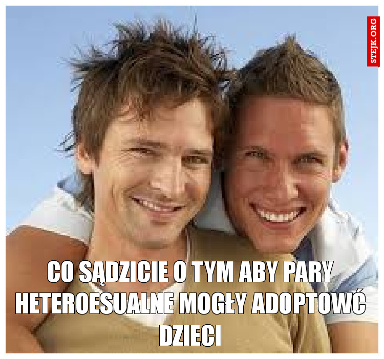 Co sądzicie o tym aby pary heteroesualne mogły adoptowć dzieci