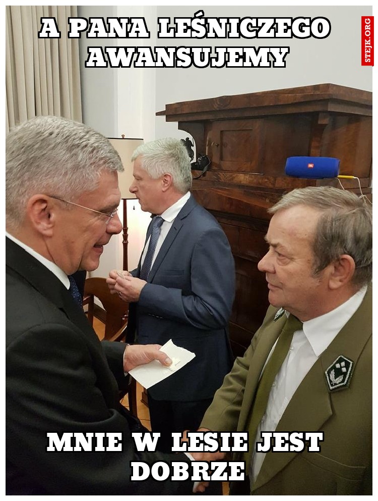 A PANA LEŚNICZEGO AWANSUJEMY