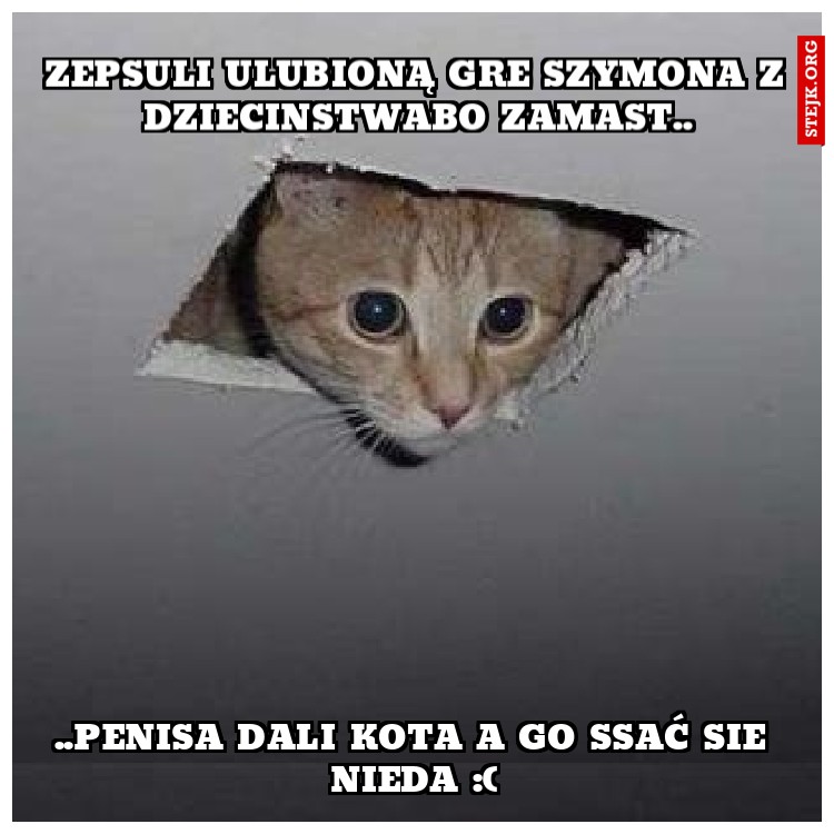 ZEPSULI ULUBIONĄ GRE SZYMONA Z DZIECINSTWABO ZAMAST..