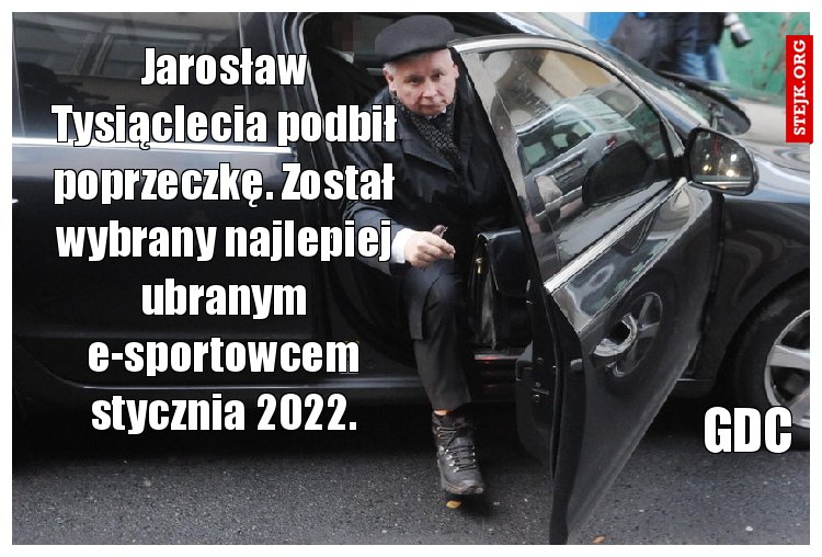 Jarosław Tysiąclecia podbił poprzeczkę. Został wybrany najlepiej ubranym e-sportowcem stycznia 2022.