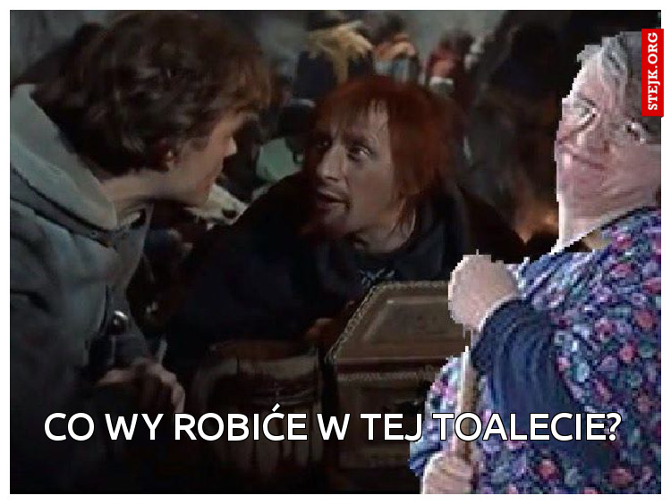 Co wy robiće w tej toalecie?