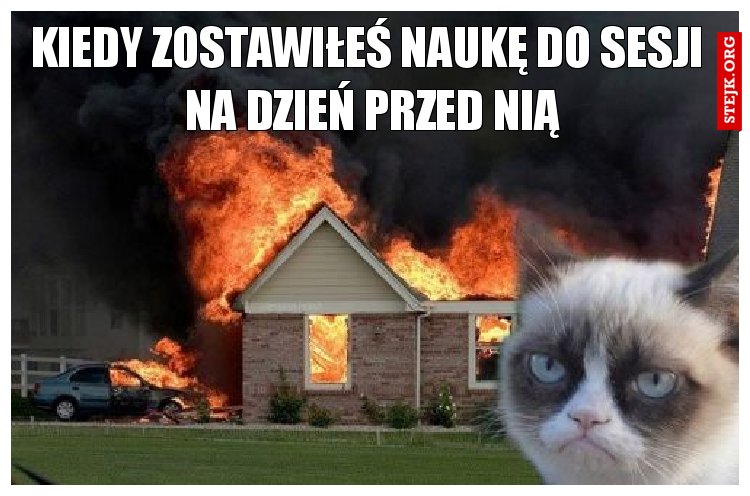 Kiedy zostawiłeś naukę do sesji  na dzień przed nią