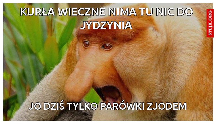 Kurła wieczne nima tu nic do jydzynia