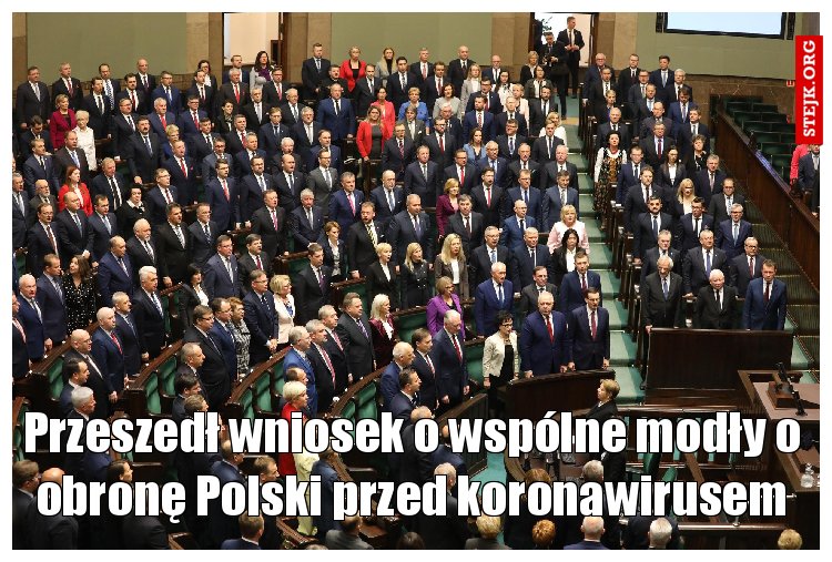Przeszedł wniosek o wspólne modły o obronę Polski przed koronawirusem