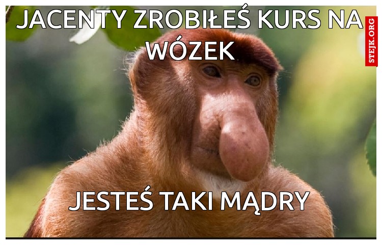 jacenty zrobiłeś kurs na wózek