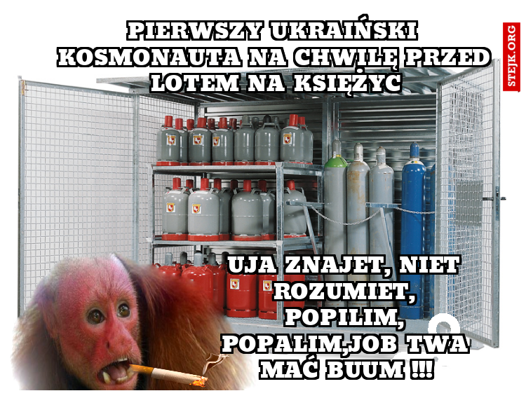 Pierwszy ukraiński kosmonauta na chwilę przed lotem na księżyc