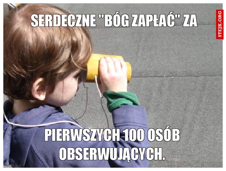 Pierwszych 100 osób obserwujących.