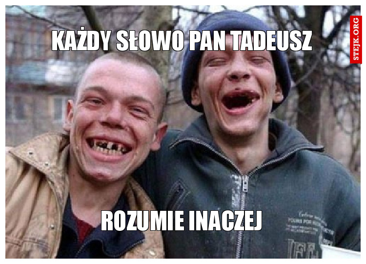 Każdy słowo pan tadeusz