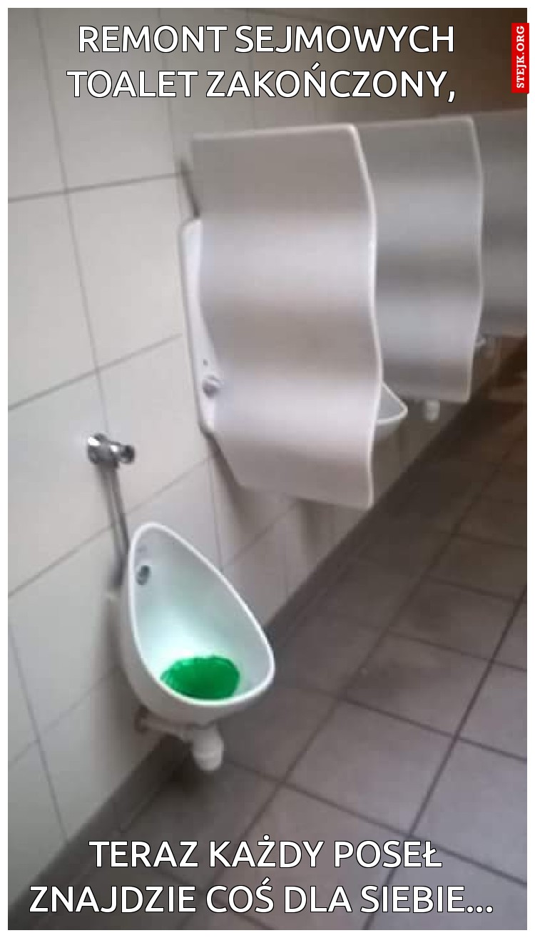 Remont sejmowych toalet zakończony, 