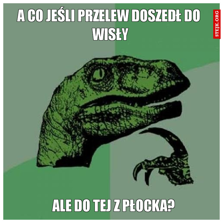 A CO JEŚLI PRZELEW DOSZEDŁ DO  WISŁY