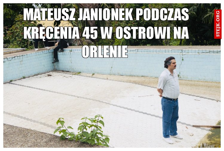 Mateusz Janionek podczas kręcenia 45 w Ostrowi na Orlenie 