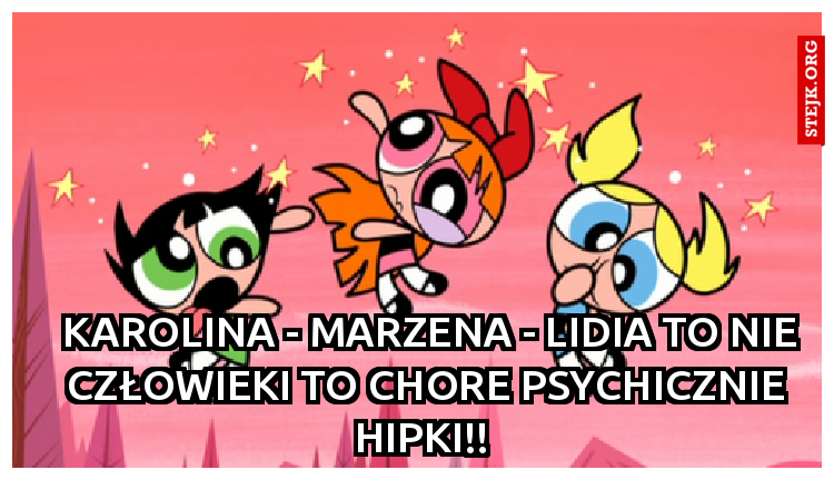  Karolina - Marzena - Lidia to nie człowieki to chore psychicznie HIPKI!! 