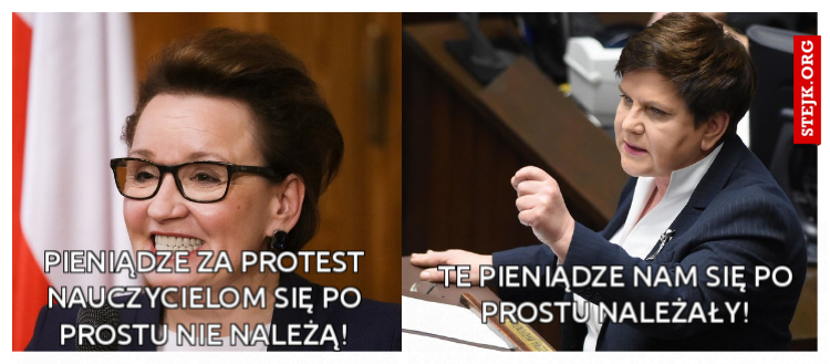 Pieniądze za protest nauczycielom się po prostu nie należą!