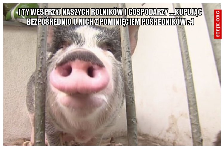i ty wesprzyj naszych rolników i gospodarzy ....kupując bezpośrednio u nich z pominięciem pośredników :-)