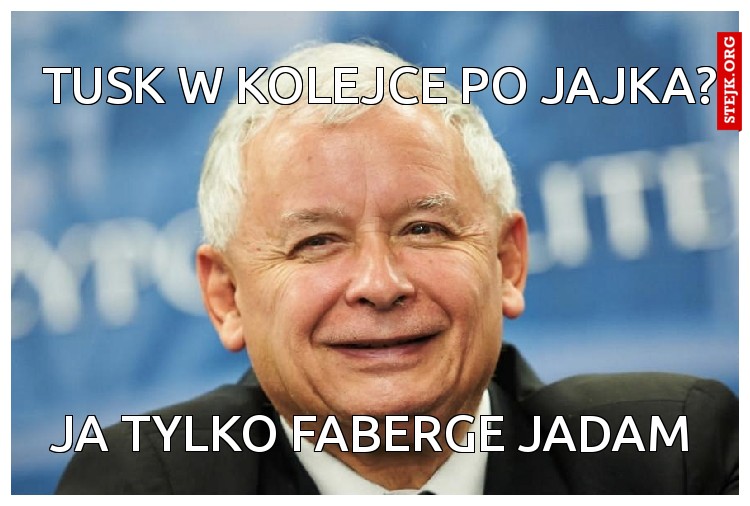 Tusk w kolejce po jajka?