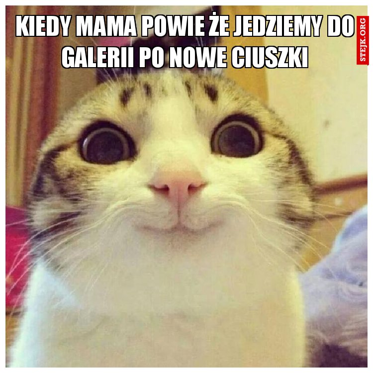 Kiedy mama powie że jedziemy do Galerii po nowe ciuszki