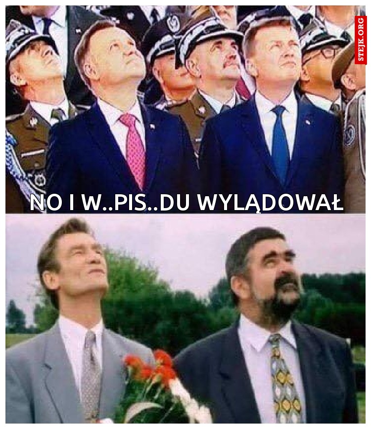 no i w..pis..du wylądował