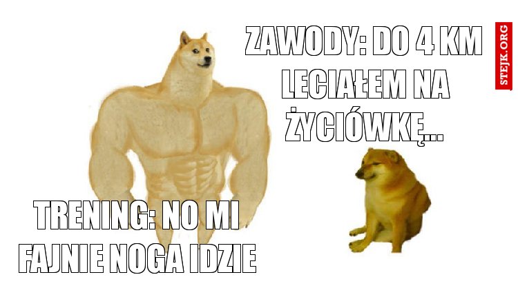 Trening: no mi fajnie noga idzie