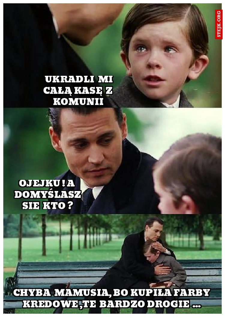 Chyba  mamusia, bo kupiła farby kredowe ,te  bardzo drogie  ...