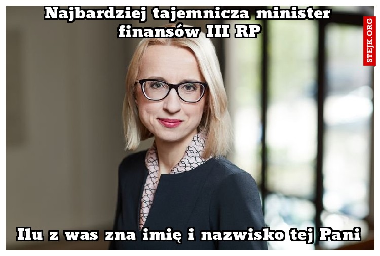 Najbardziej tajemnicza minister finansów III RP