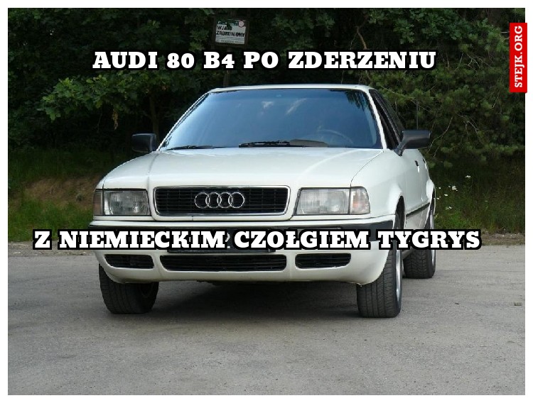 Audi 80 B4 po zderzeniu