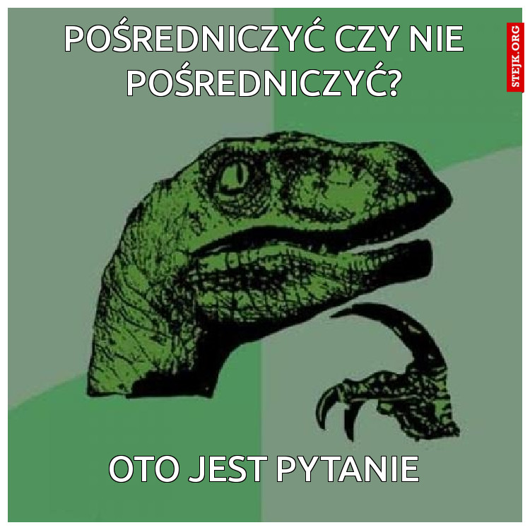 Pośredniczyć czy nie pośredniczyć?