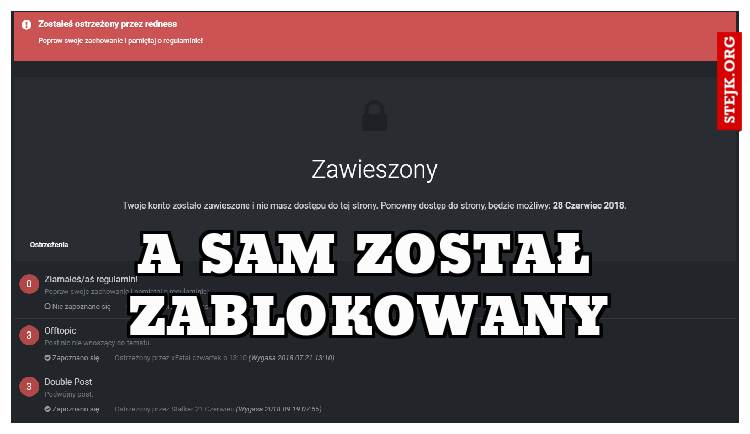 A SAM ZOSTAŁ ZABLOKOWANY