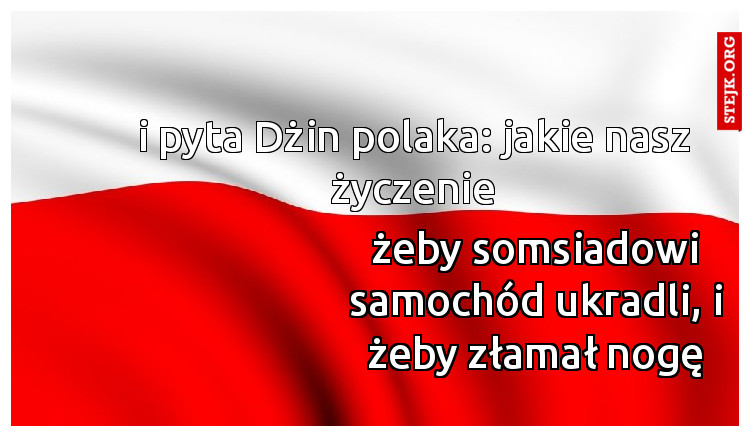 i pyta Dżin polaka: jakie nasz życzenie