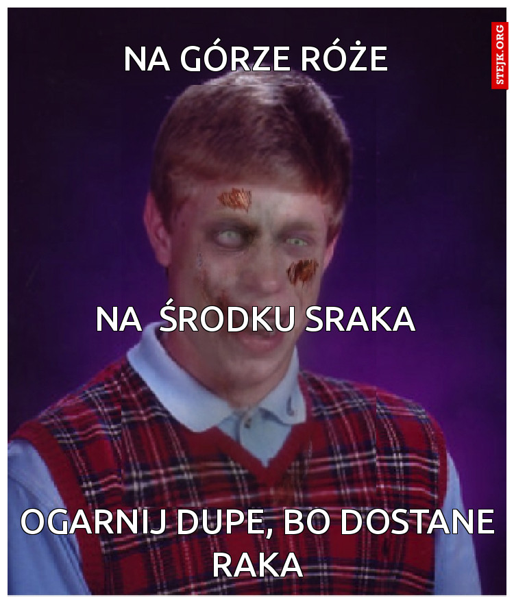 na górze róże