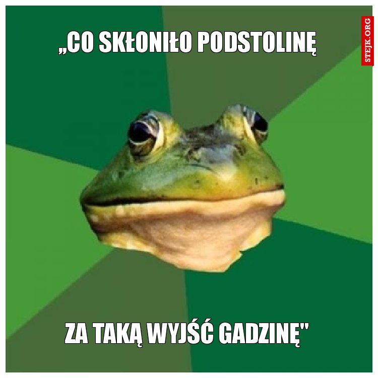 ,,Co skłoniło Podstolinę