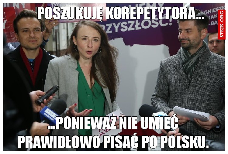 Poszukuję korepetytora...