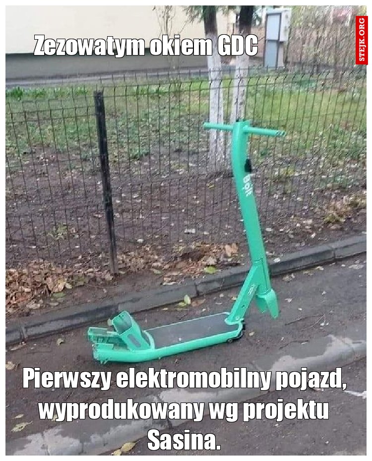 Pierwszy elektromobilny pojazd, wyprodukowany wg projektu Sasina.