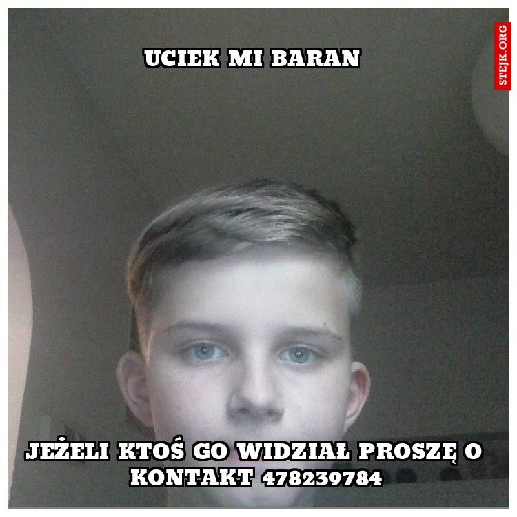UCIEK MI BARAN 