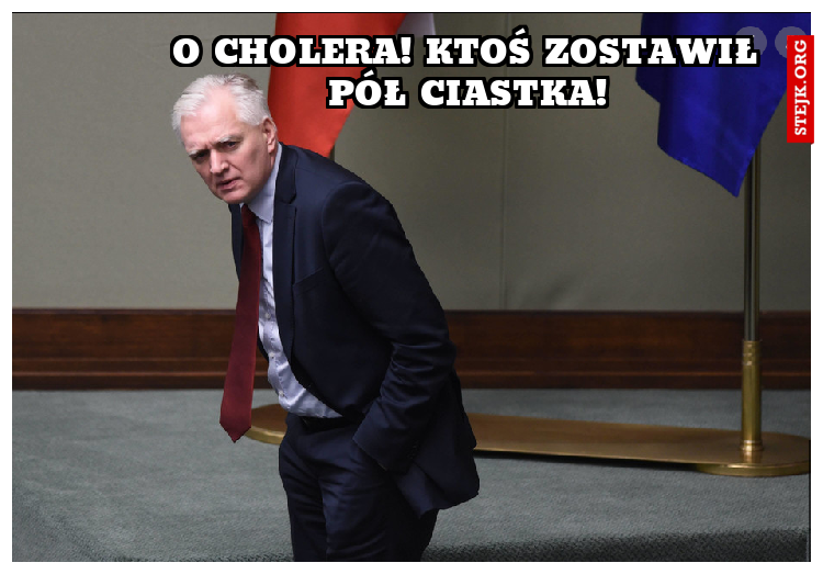 O cholera! Ktoś zostawił pół ciastka!