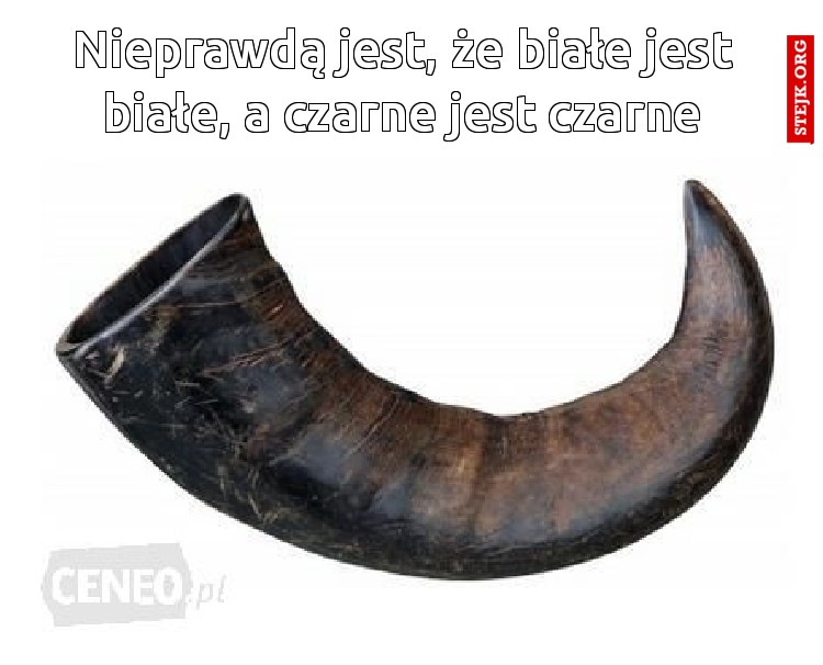 Nieprawdą jest, że białe jest białe, a czarne jest czarne