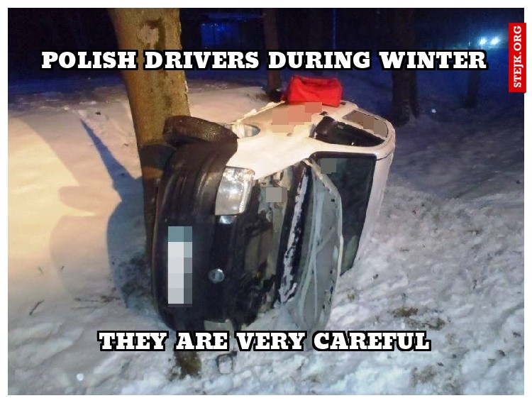 Polish drivers during winter