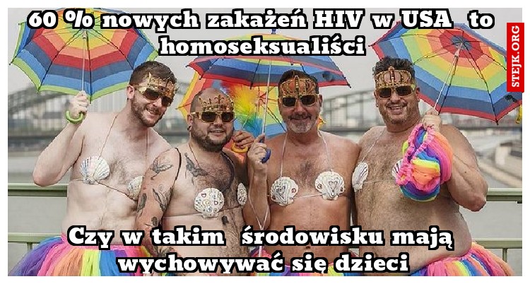 60 % nowych zakażeń HIV w USA  to homoseksualiści