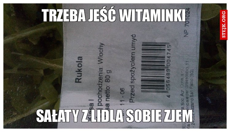 Trzeba jeść witaminki
