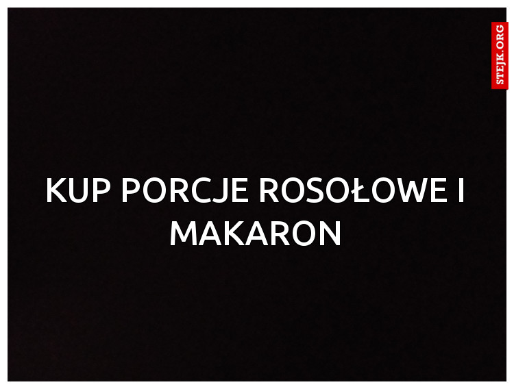 Kup porcje rosołowe i makaron