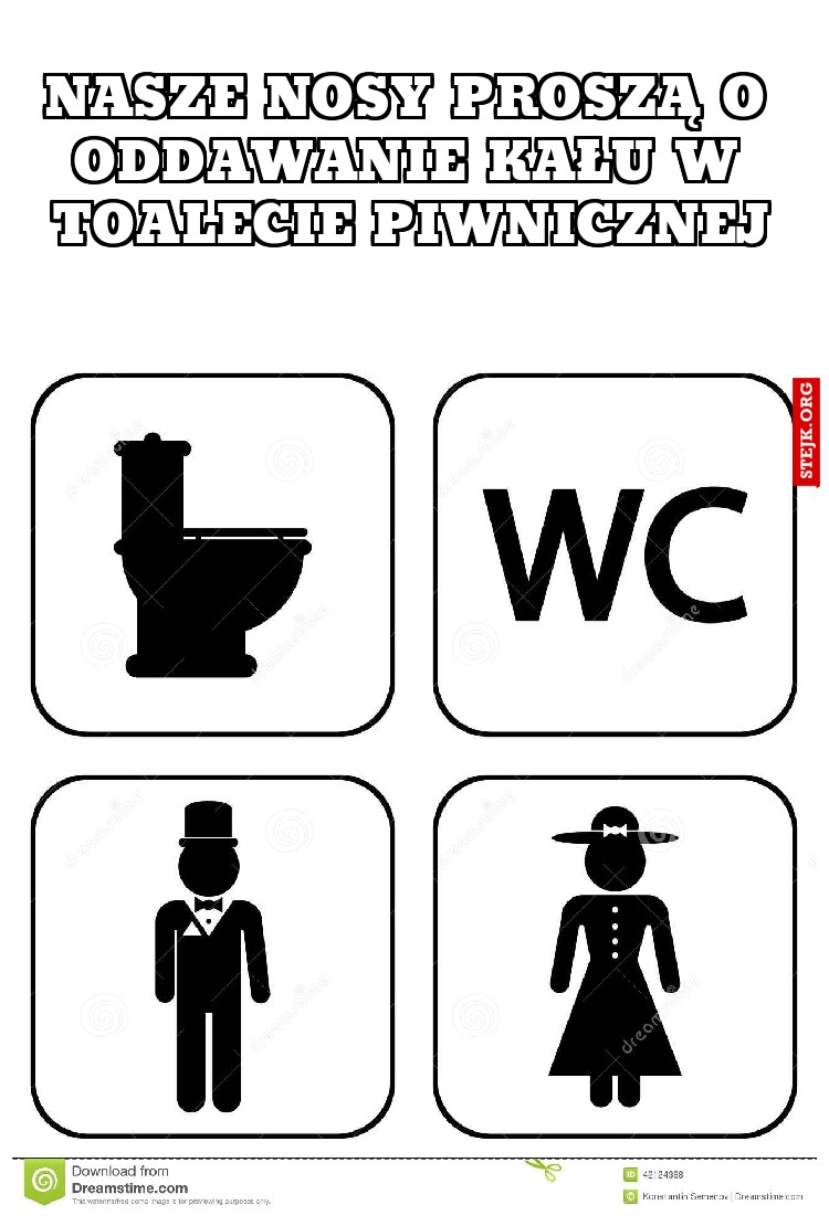 Nasze nosy proszą o oddawanie kału w toalecie piwnicznej