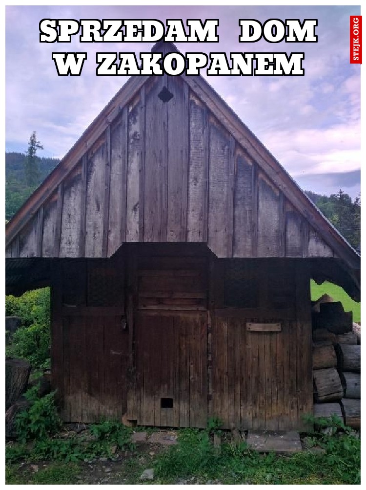     sprzedam  dom      w zakopanem   