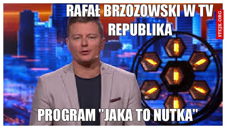 Rafał Brzozowski w tv republika