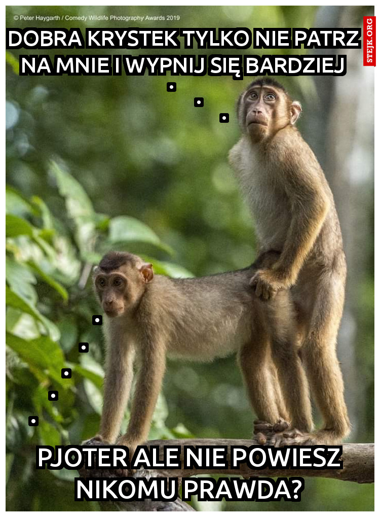 Pjoter ale nie powiesz nikomu prawda?