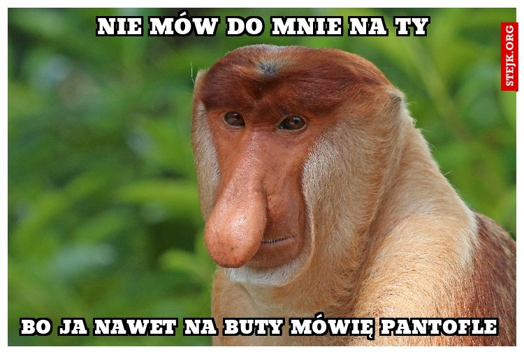 NIE MÓW DO MNIE NA TY