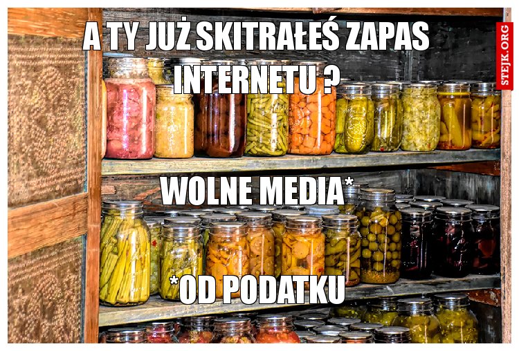 A Ty już skitrałeś zapas internetu ?