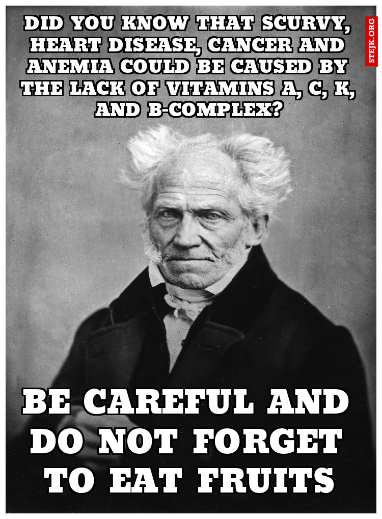 Did you know that scurvy, heart disease, cancer and anemia could be caused by the lack of vitamins a, c, k, and b-complex?