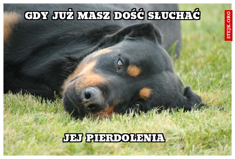 gdy już masz dość słuchać 