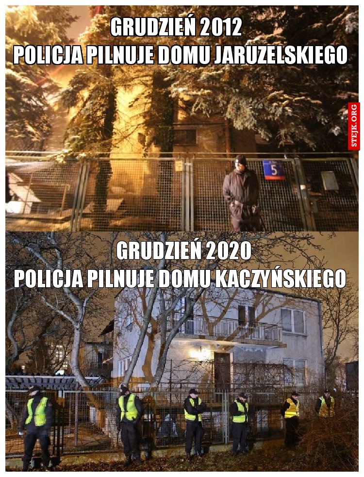 jaruzelski i kaczynski pod ochroną policji